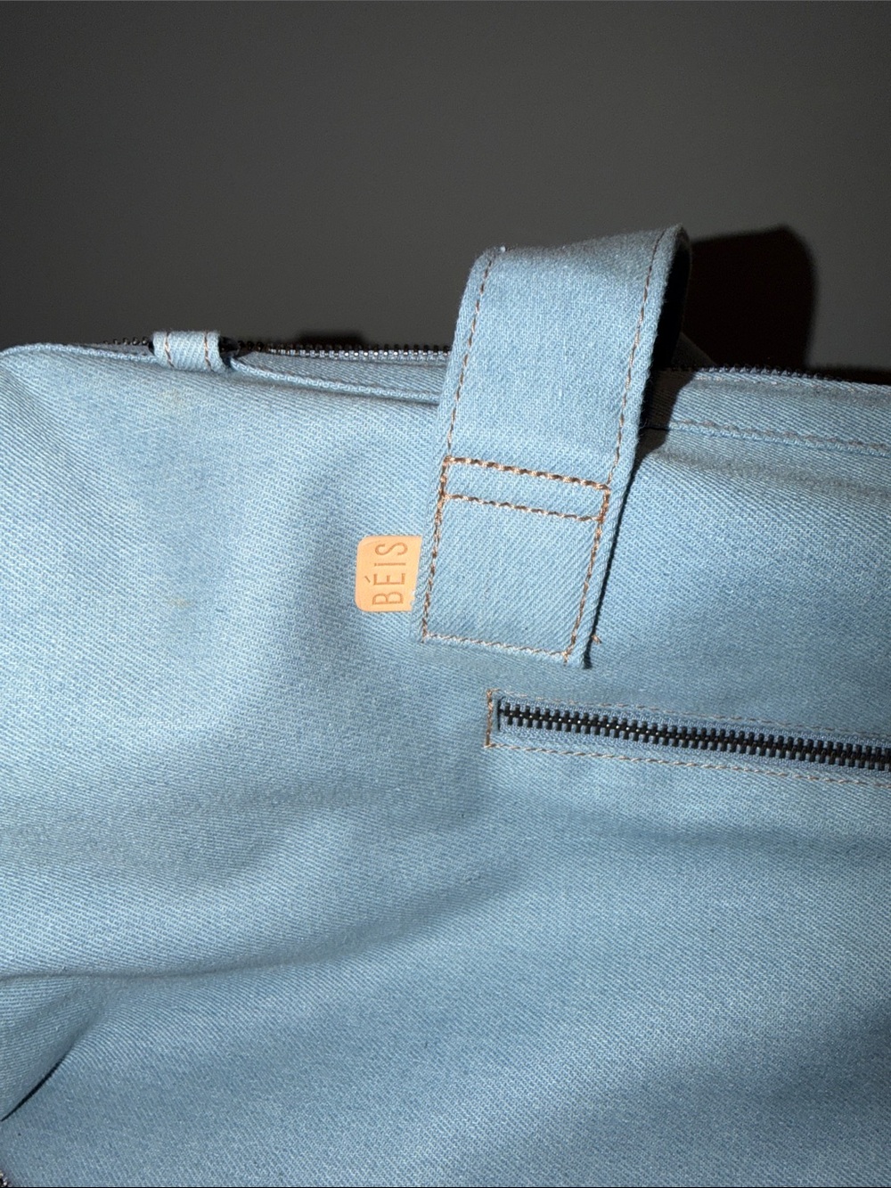 Beis Light Blue Weekender Duffel Bag with Shoe Compartment - Picture 3 of 5